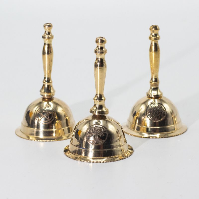Small Altar Brass Bell - Tree of Life