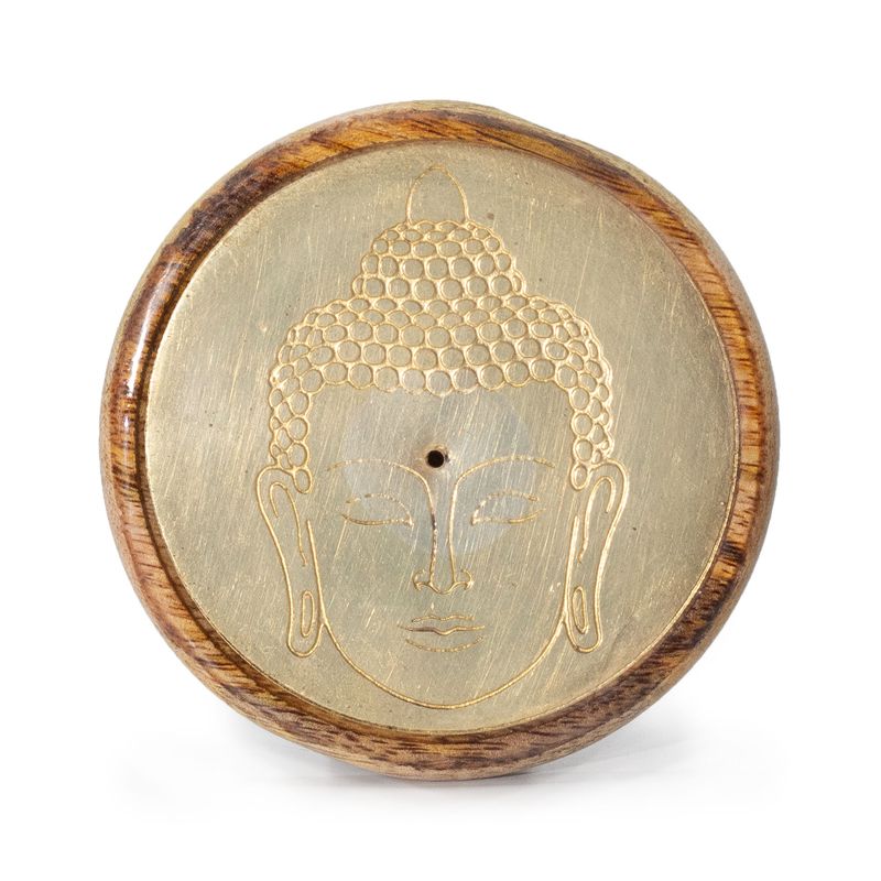 Gold on Mango Wood - Buddha Head
