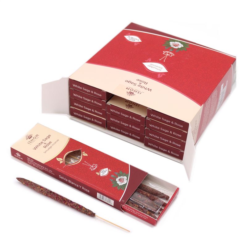 Ishom Smudge Incense - White Sage & Rose