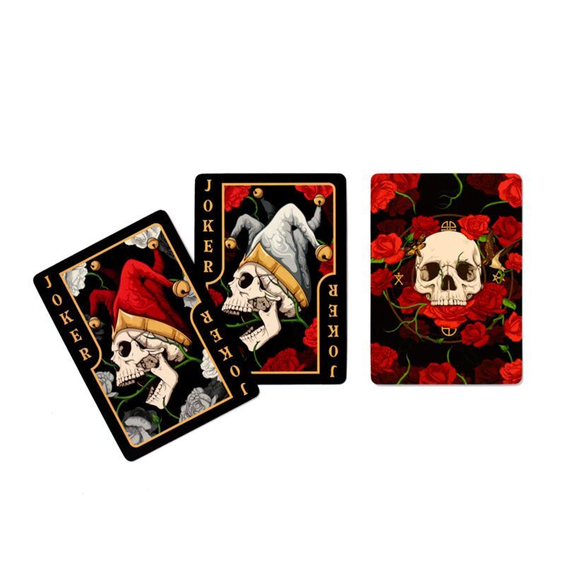 Box of 12 Skulls and Roses Standard Playing Card Deck