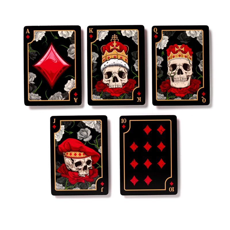 Box of 12 Skulls and Roses Standard Playing Card Deck