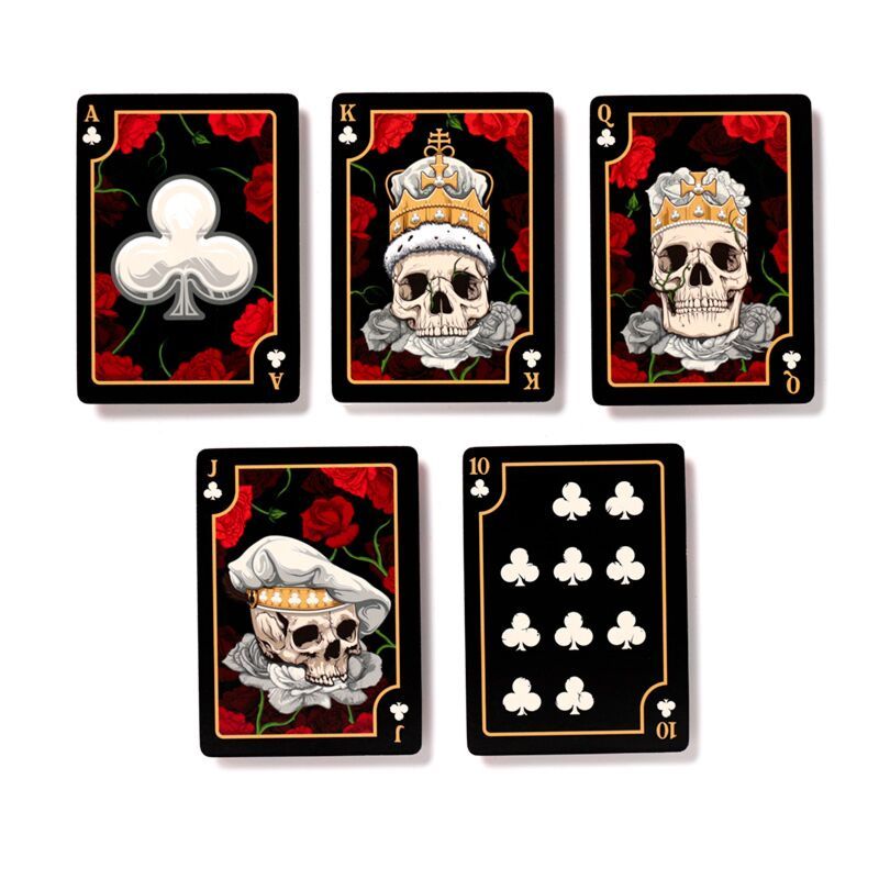 Box of 12 Skulls and Roses Standard Playing Card Deck