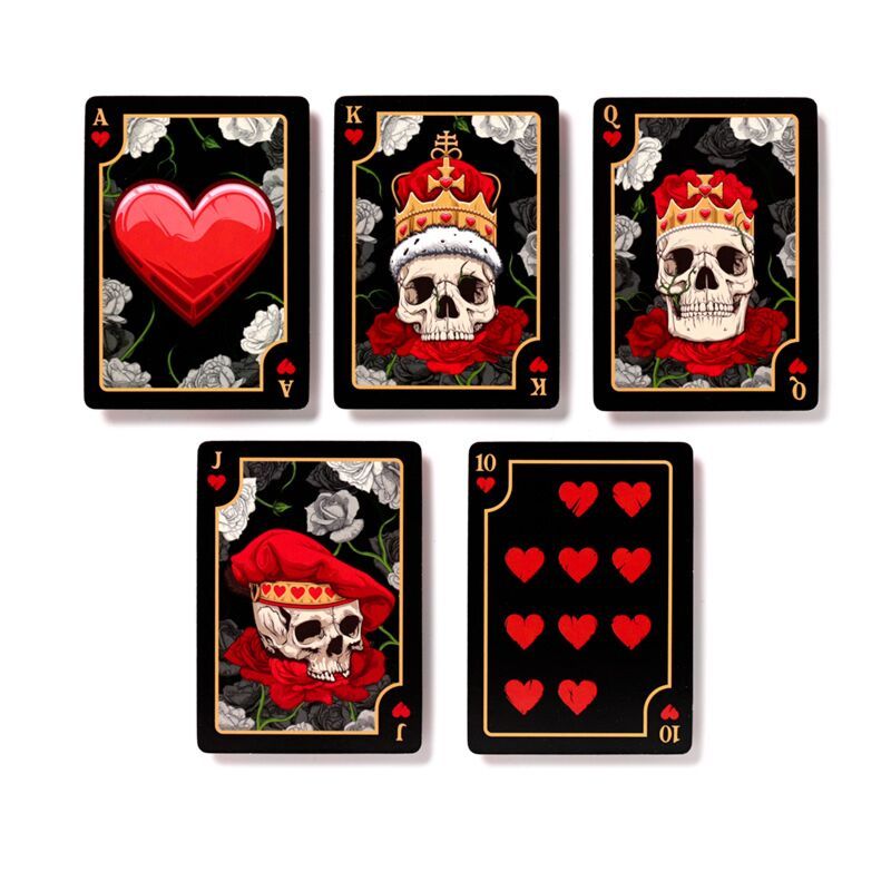 Box of 12 Skulls and Roses Standard Playing Card Deck