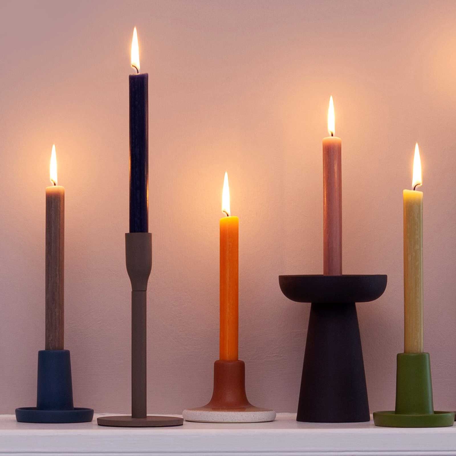 Bulk Solid Colour Dinner Candles