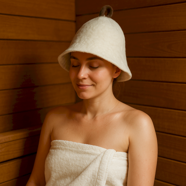 Felted Sauna Bowl Hats