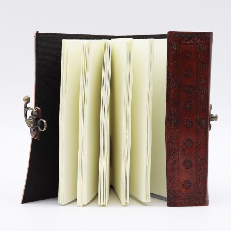 Two Dragons- Esoteric Notebook - Red Tan- 200 pages Stich Edge- 7x5"