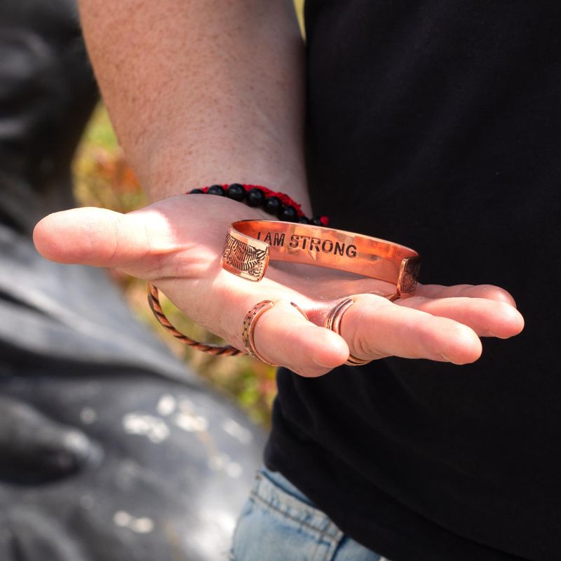 Solid Copper Bracelets with Affirmations Engravings (assorted)