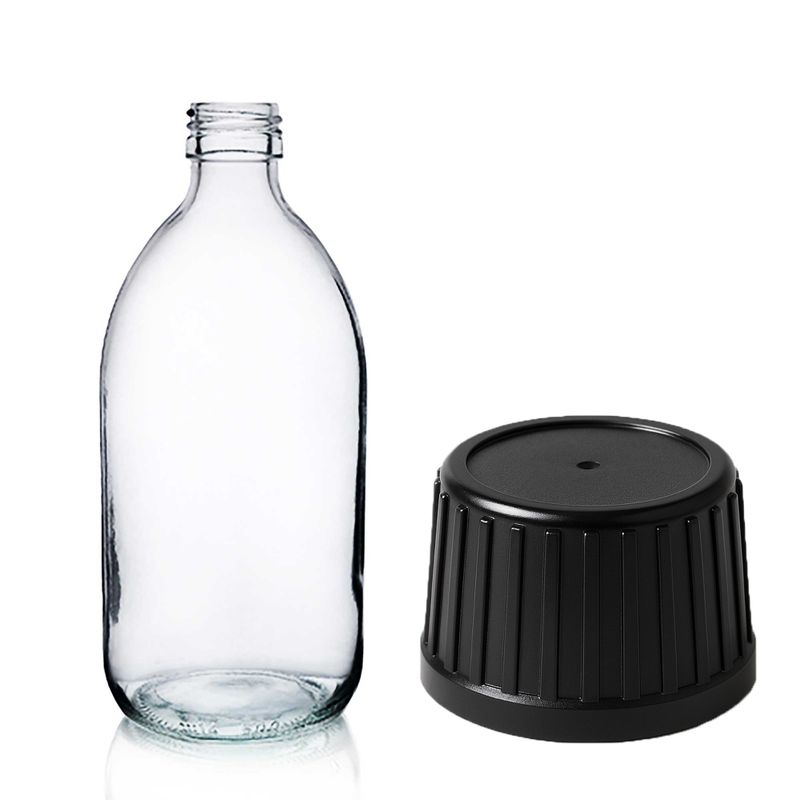 300ml Clear Glass Medicine Bottle