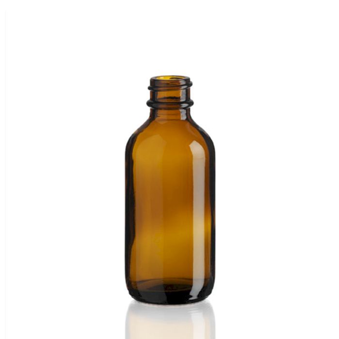 60ml Amber Glass Boston Bottle