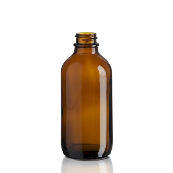 120ml Amber Glass Boston Bottle