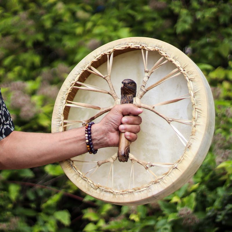 Spirit of the Eagle - Shaman Drum & Stick - Tunable - 40cm