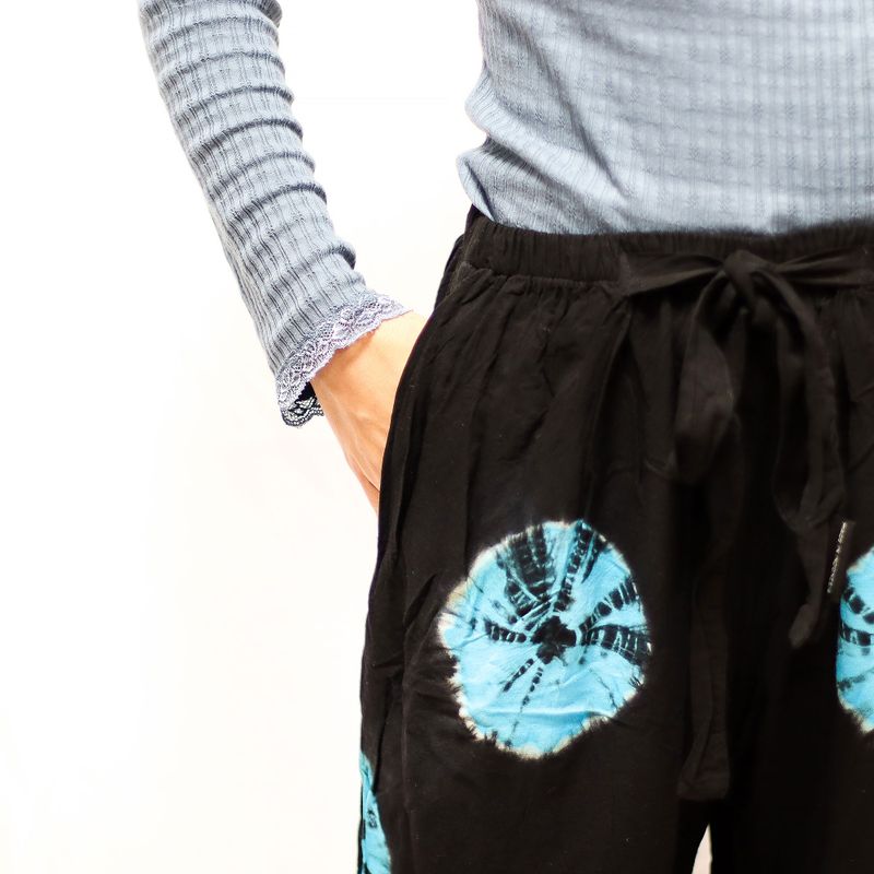 Japanese Style Lounge Pants - Large -Black, Blue