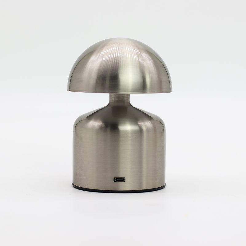Touch Lamp - Dome Mushroom Silver - USB-C LED Light