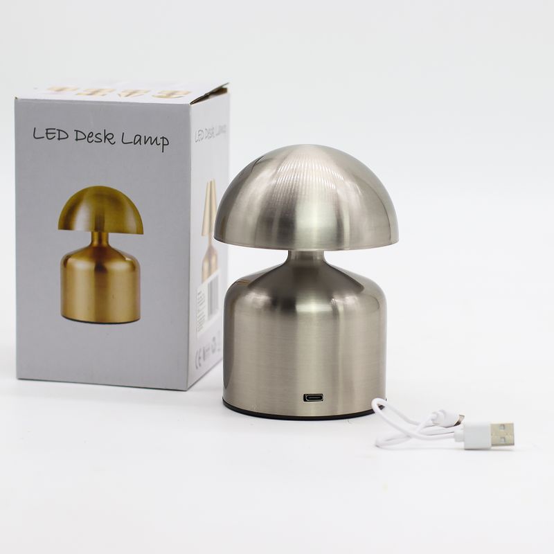 Touch Lamp - Dome Mushroom Silver - USB-C LED Light