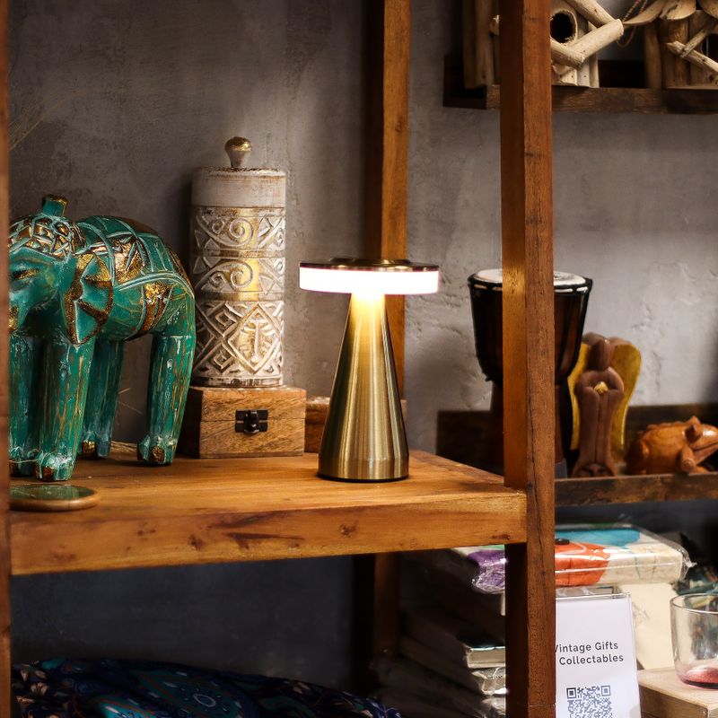 Touch Lamp - Tall Stem Bronze/Gold- USB (C) - Rechargeable
