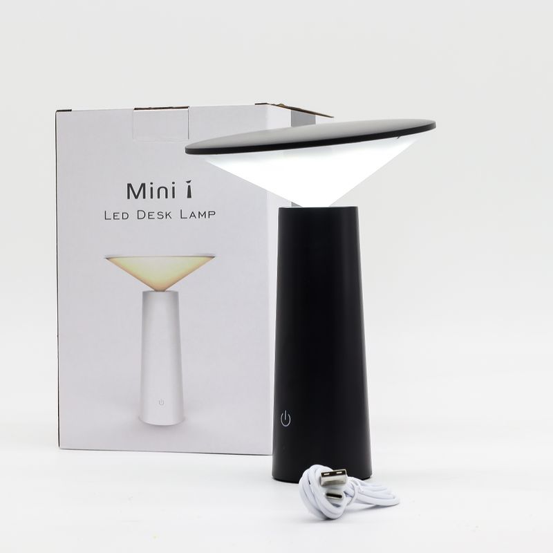 Touch Lamp - Black Mushroom - USB-C LED Light