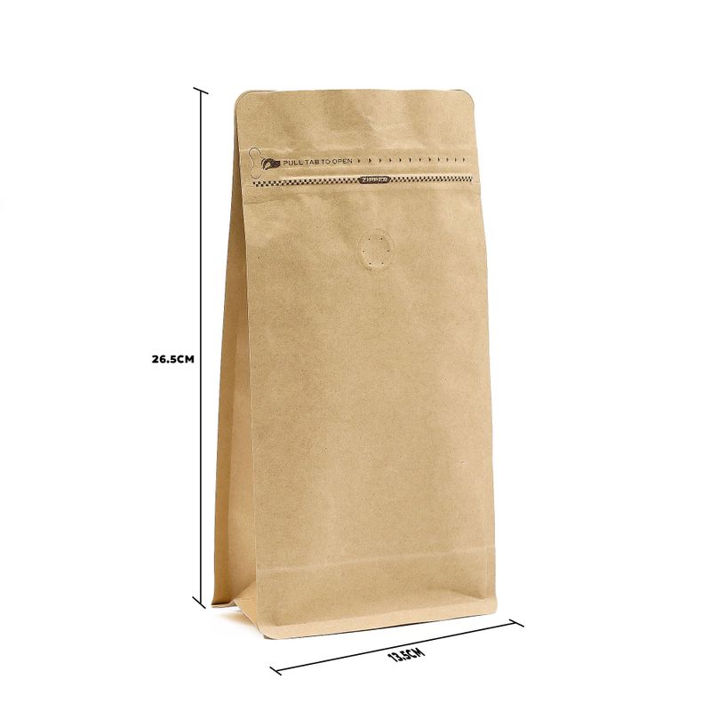 Med Coffee Bag with Aroma Vent - 13.5x26.5cm (500gm)