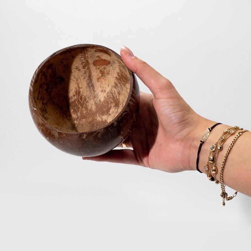 Sm Natural Coconut Bowl - polished - craft use - 7x10cm