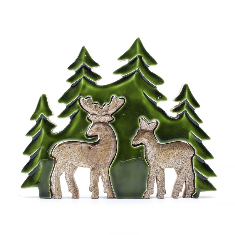 Lost in the Forest - Two Dear in the Forest 3D Wooden Decoration