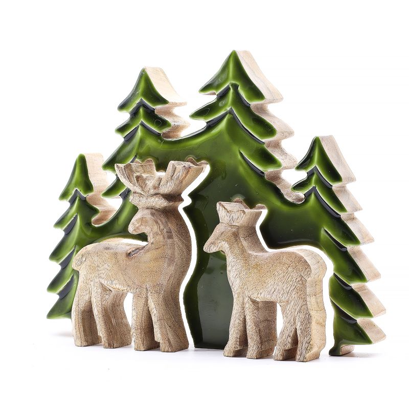 Lost in the Forest - Two Dear in the Forest 3D Wooden Decoration