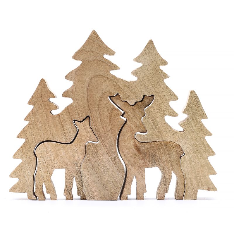 Lost in the Forest - Two Dear in the Forest 3D Wooden Decoration