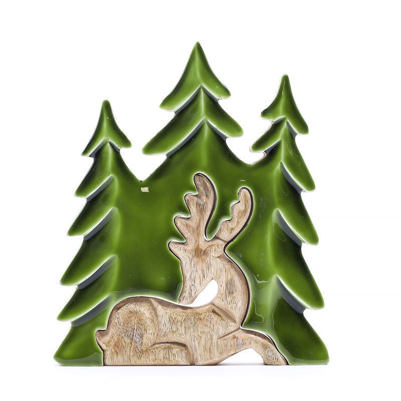 Lost in the Forest -  Stag in the Forest 3D Wooden Decoration