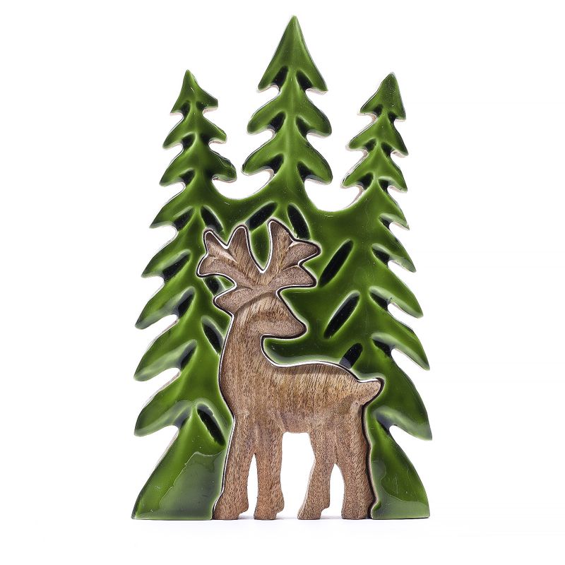 Lost in the Forest - Stag in the Forest 3D Wooden Decoration