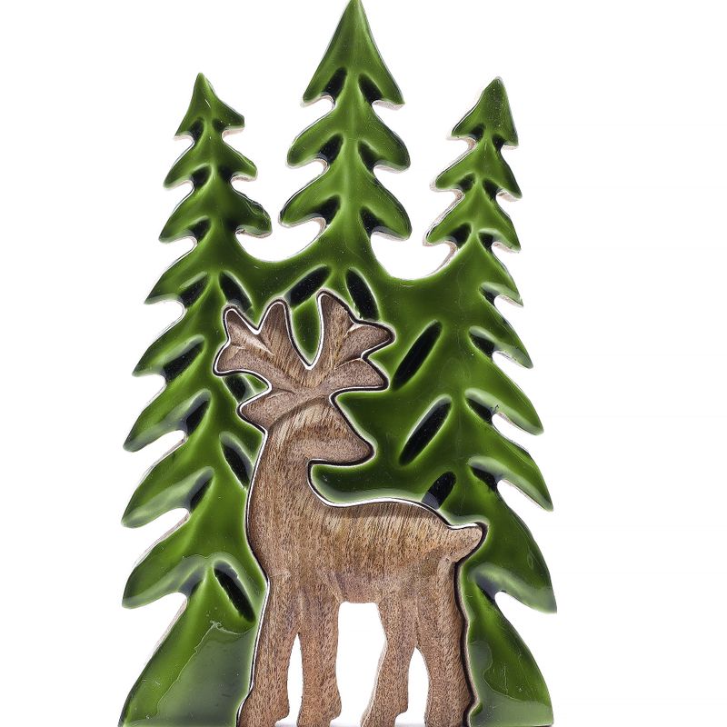 Lost in the Forest - Stag in the Forest 3D Wooden Decoration