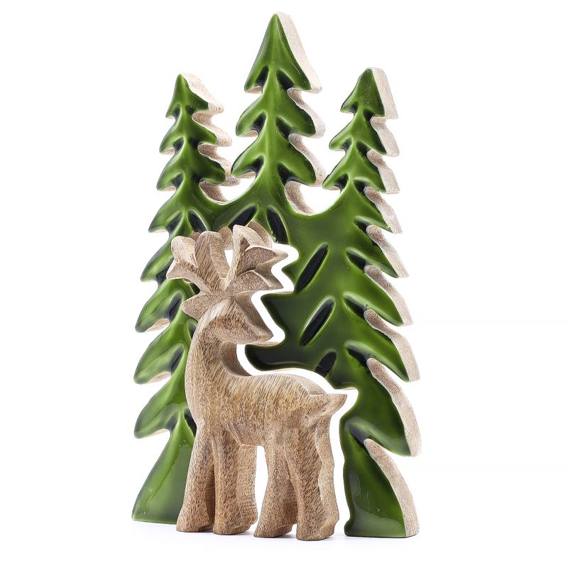 Lost in the Forest - Stag in the Forest 3D Wooden Decoration