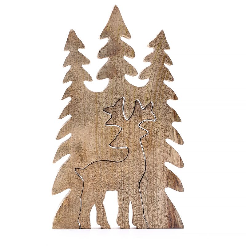 Lost in the Forest - Stag in the Forest 3D Wooden Decoration