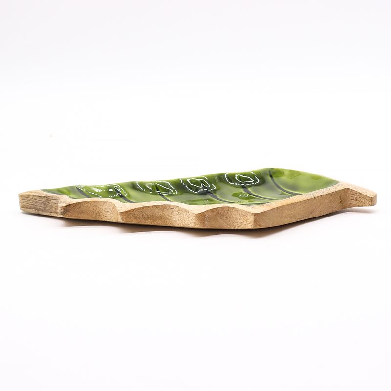 Lost in the Forest - Enamel Leaf Wooden Bowl