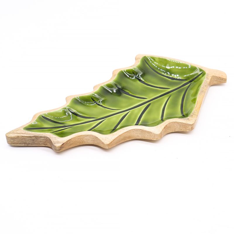Lost in the Forest - Enamel Leaf Wooden Bowl