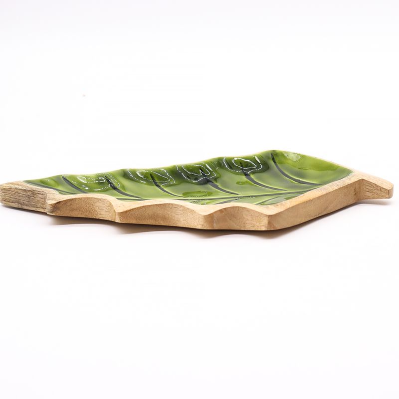 Lost in the Forest - Enamel Leaf Wooden Bowl