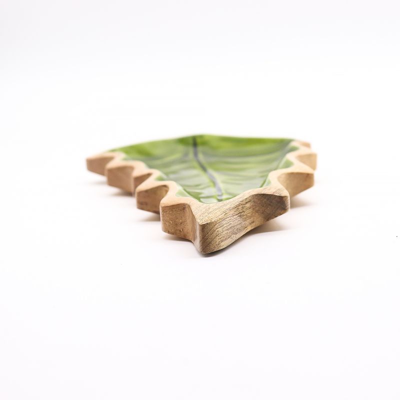 Lost in the Forest - Enamel Leaf Wooden Bowl