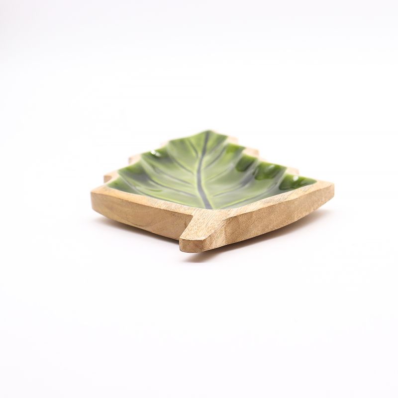 Lost in the Forest - Enamel Leaf Wooden Bowl