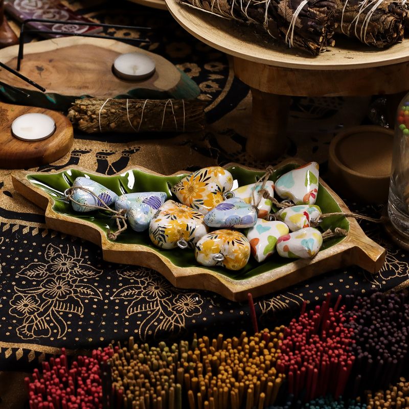 Lost in the Forest - Enamel Leaf Wooden Bowl