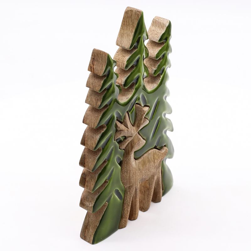 Lost in the Forest -  Stag in the Forest 3D Wooden Decoration