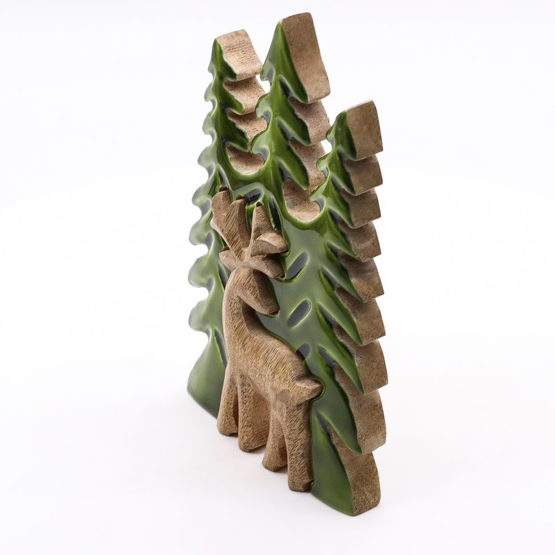 Lost in the Forest - Stag in the Forest 3D Wooden Decoration