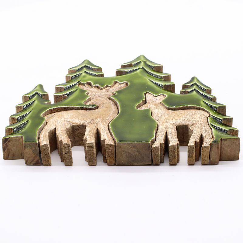 Lost in the Forest - Two Dear in the Forest 3D Wooden Decoration