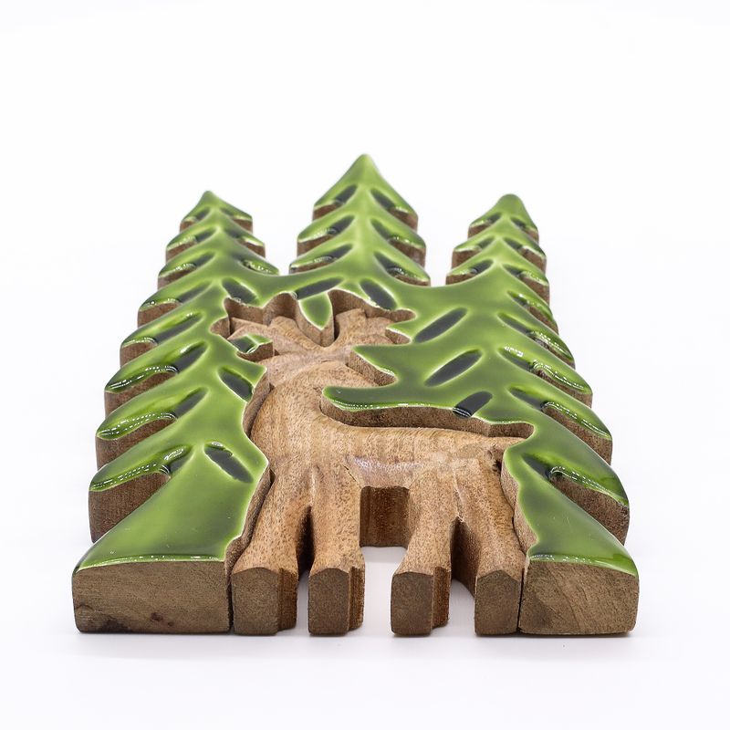 Lost in the Forest - Stag in the Forest 3D Wooden Decoration