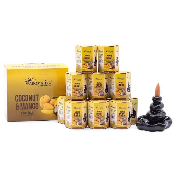 Aromatika Masala Backflow Incense - Coconut & Mango