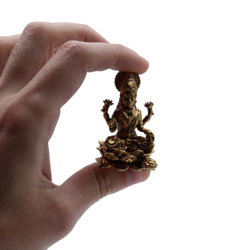 Brass Miniature Gods - Laxmi (52gms) - 49mm