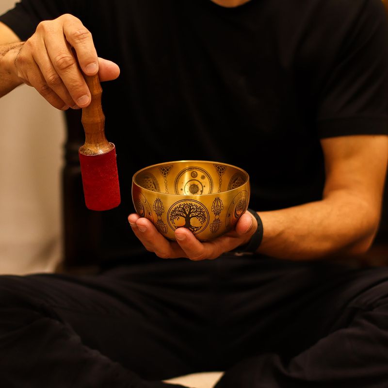 Pure Brass Etched Buddha - Set of 4 - Approx 3.78kg