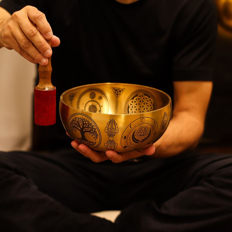 Pure Brass Etched Buddha - Set of 4 - Approx 3.78kg