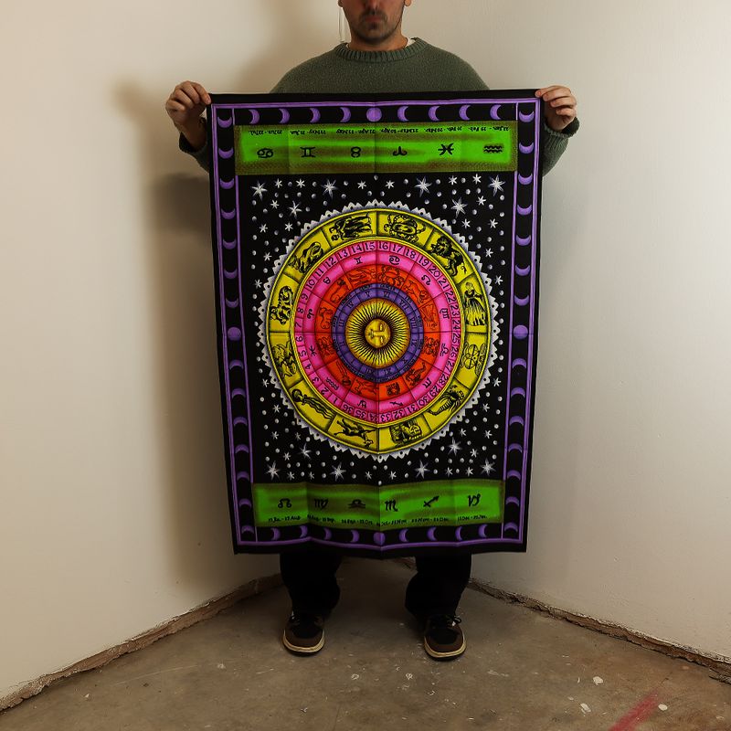 Cotton Wall Art (70x110cm) - Zodiac Colorful
