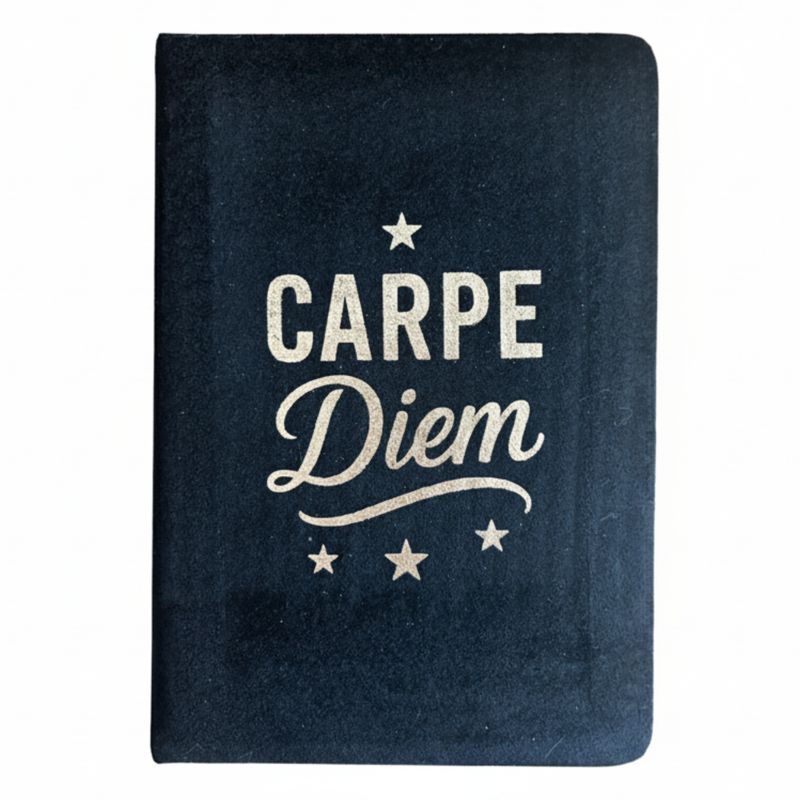 Black Velvet Note Book - 80 pages - Carpe Diem