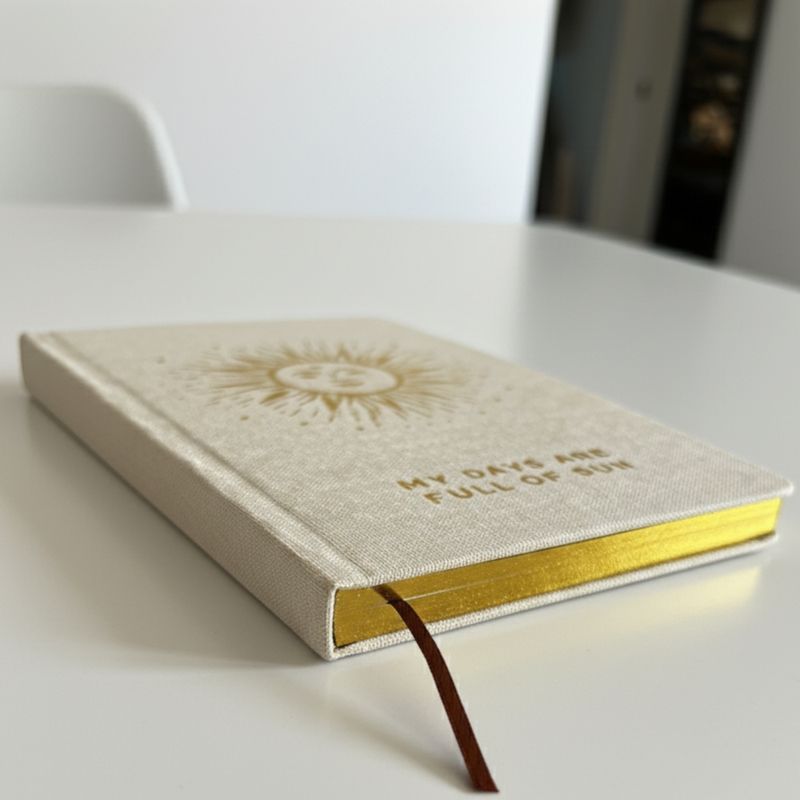 Ivory & Gold Gratitude Journal - 120 pages - My Days are Full of Sun