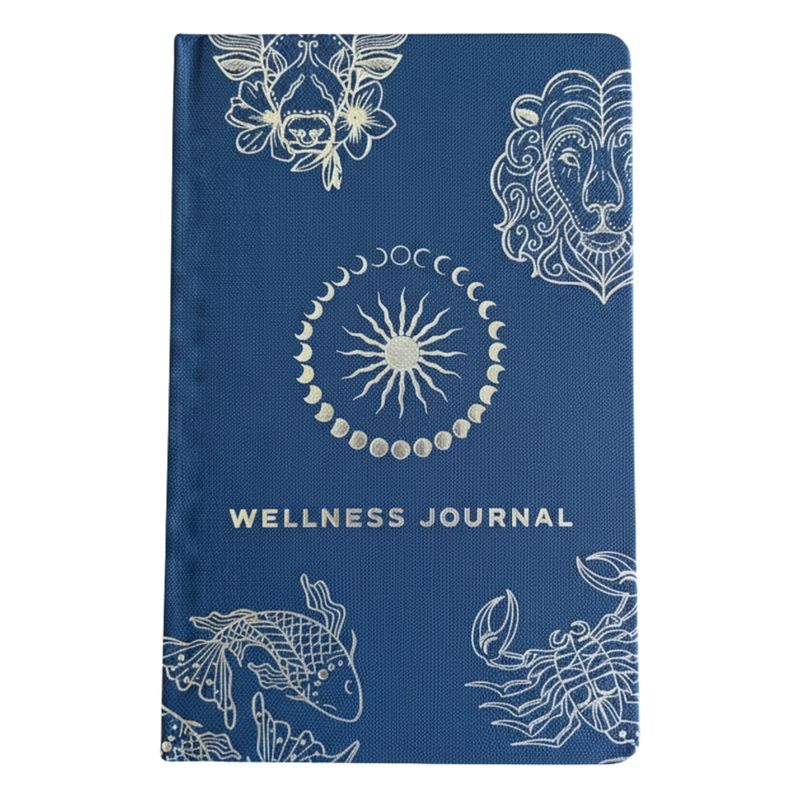 Blue & Silver Wellbeing Journal - 120 pages - Zodiac Signs