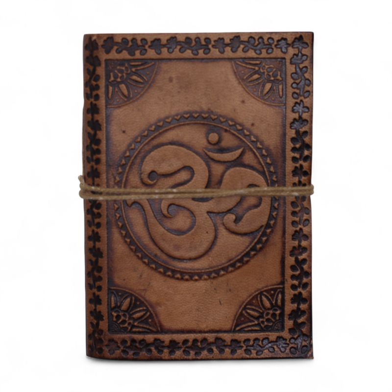 Assorted Medium Esoteric Leather Notebooks (5x3.5") - Display case