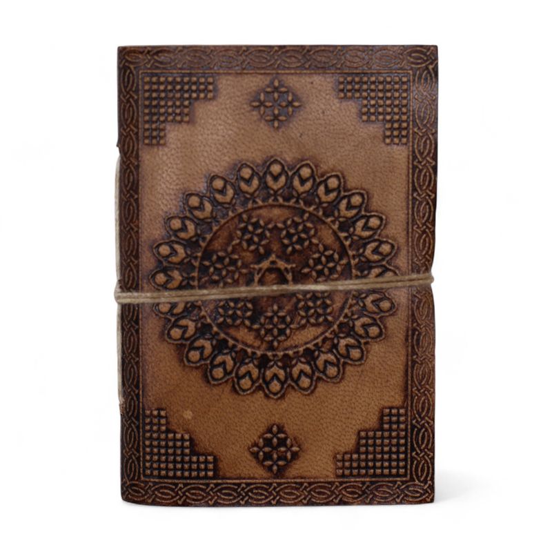 Assorted Medium Esoteric Leather Notebooks (5x3.5") - Display case